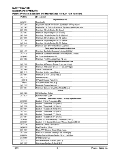 Polaris ATV All Models Service Manual | 1999-2000 - sample page 7