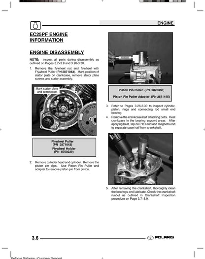 Polaris Trail Blazer 250 400 ATV Service Manual | 2003-2007 - sample page 6