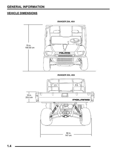 Polaris Ranger 500 UTV Service Manual | 2007-2011 - sample page 7