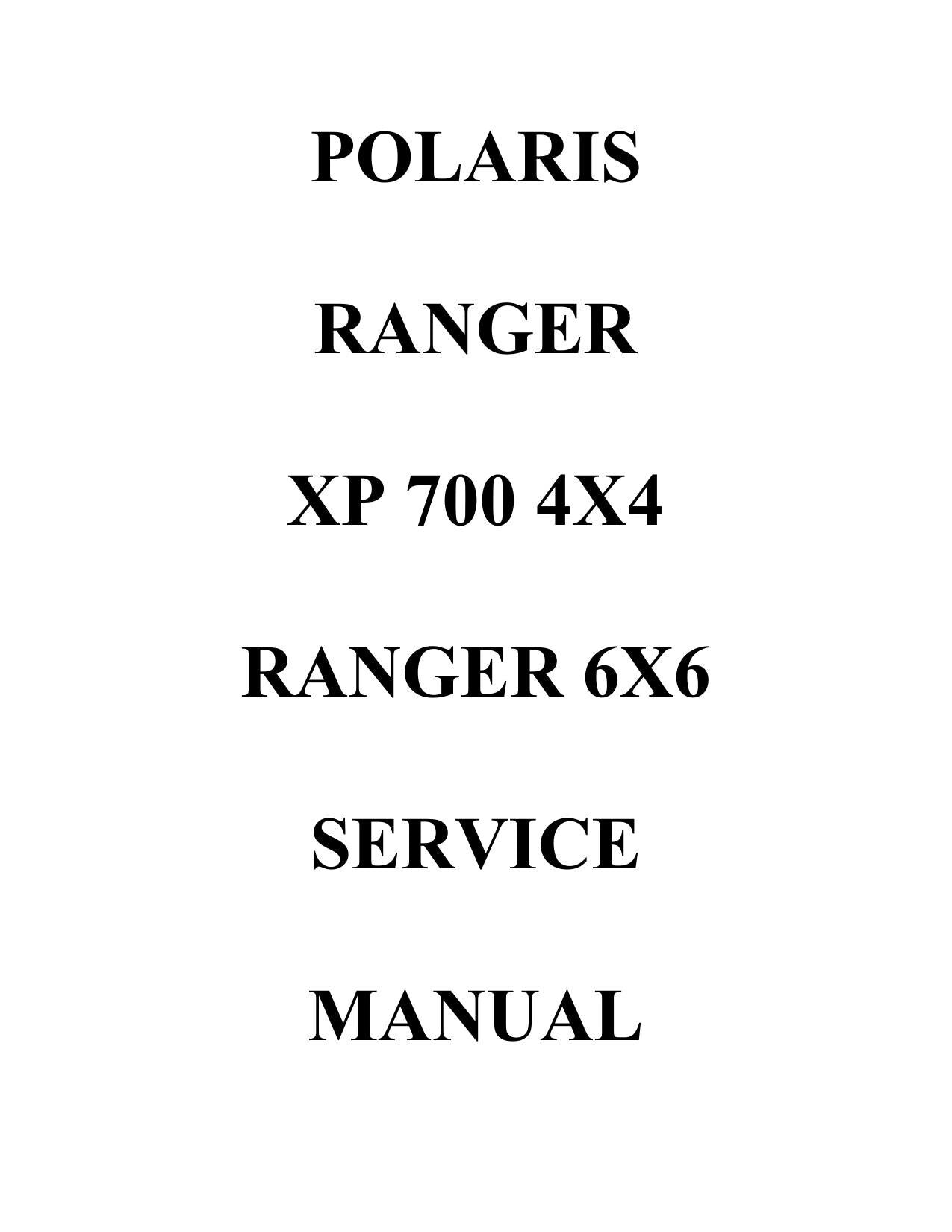 Polaris Ranger XP 700 4X4 6X6 UTV Service Manual | 2009-2013 - sample page 2