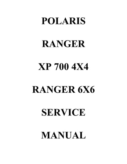 Polaris Ranger XP 700 4X4 6X6 UTV Service Manual | 2009-2013 - sample page 2