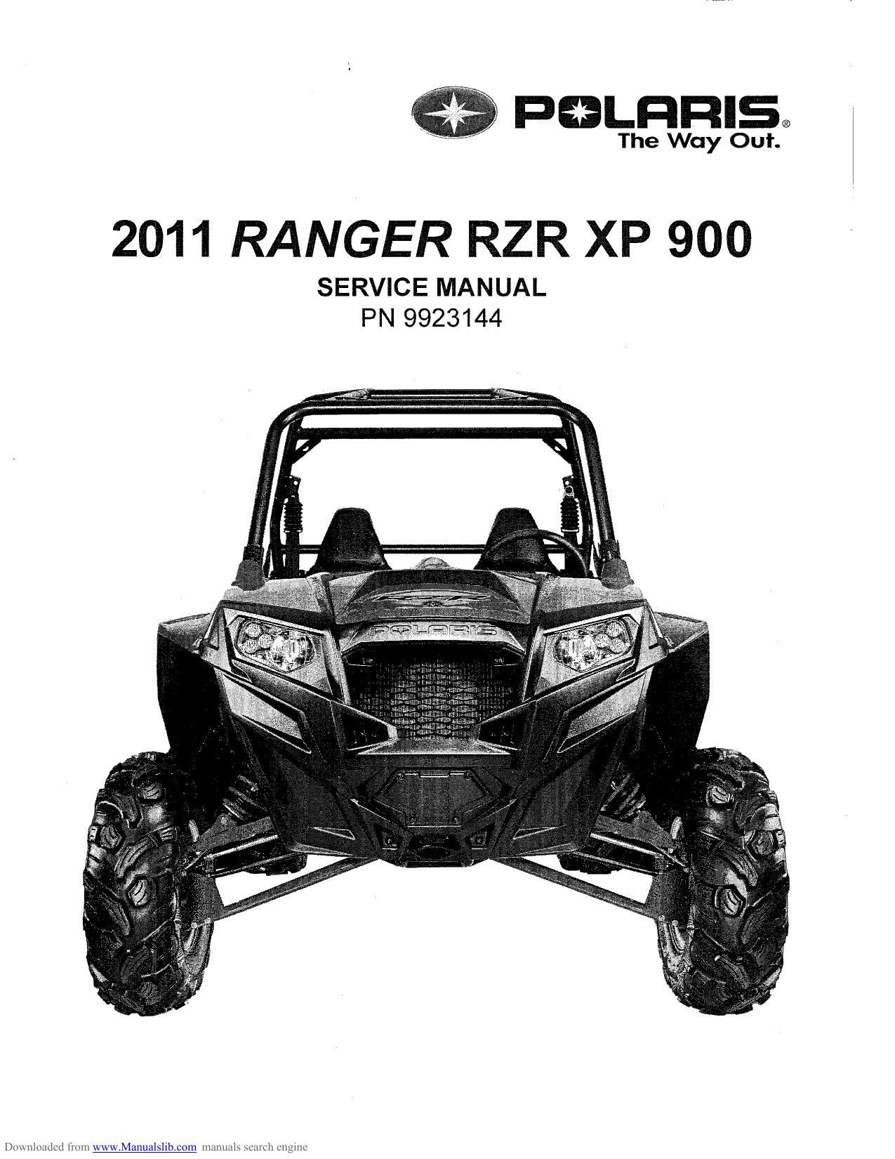 Polaris Ranger RZR XP 900 UTV Service Manual | 2011-2015 - sample page 2