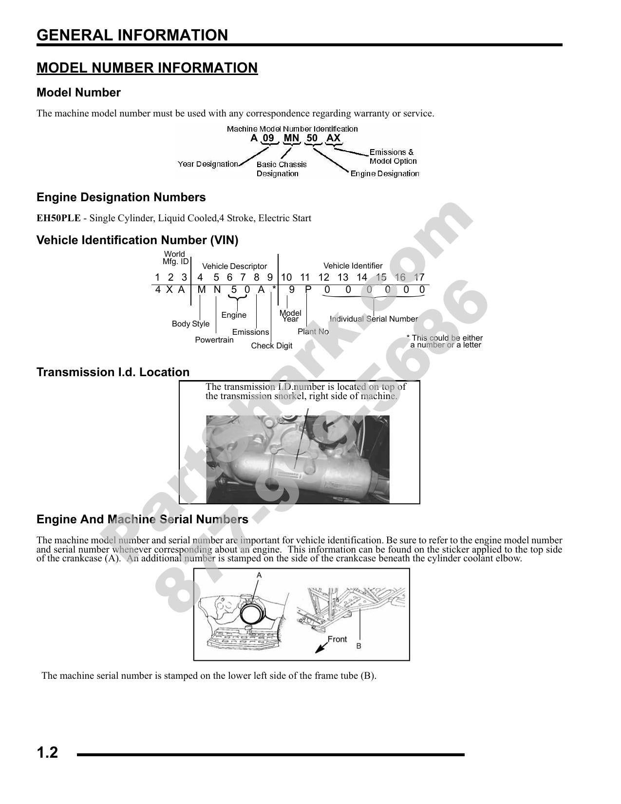 Polaris Sportsman 500 ATV Service Manual | 2009-2013 - sample page 3
