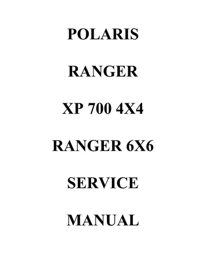 Polaris Ranger XP 700 4X4 6X6 UTV Service Manual | 2009-2013 - sample page 4