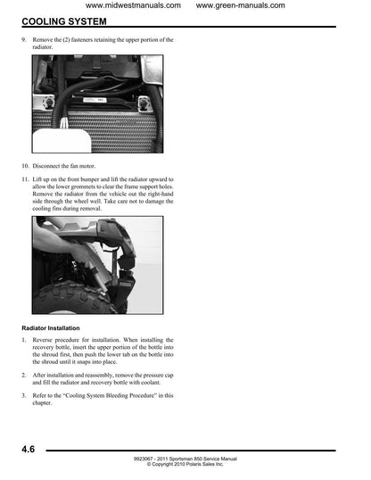 Polaris Sportsman 850 ATV Service Manual | 2011-2015 - sample page 8