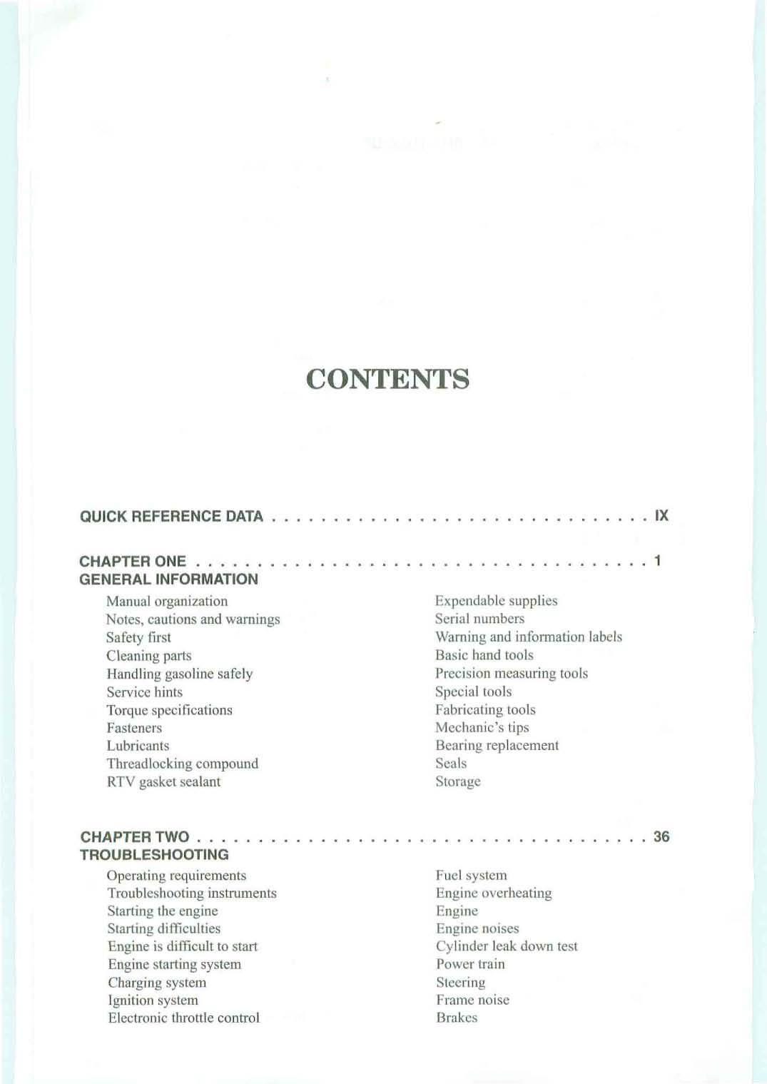 Polaris Sportsman Xplorer 500 ATV Service Manual | 1996-2003 - sample page 6