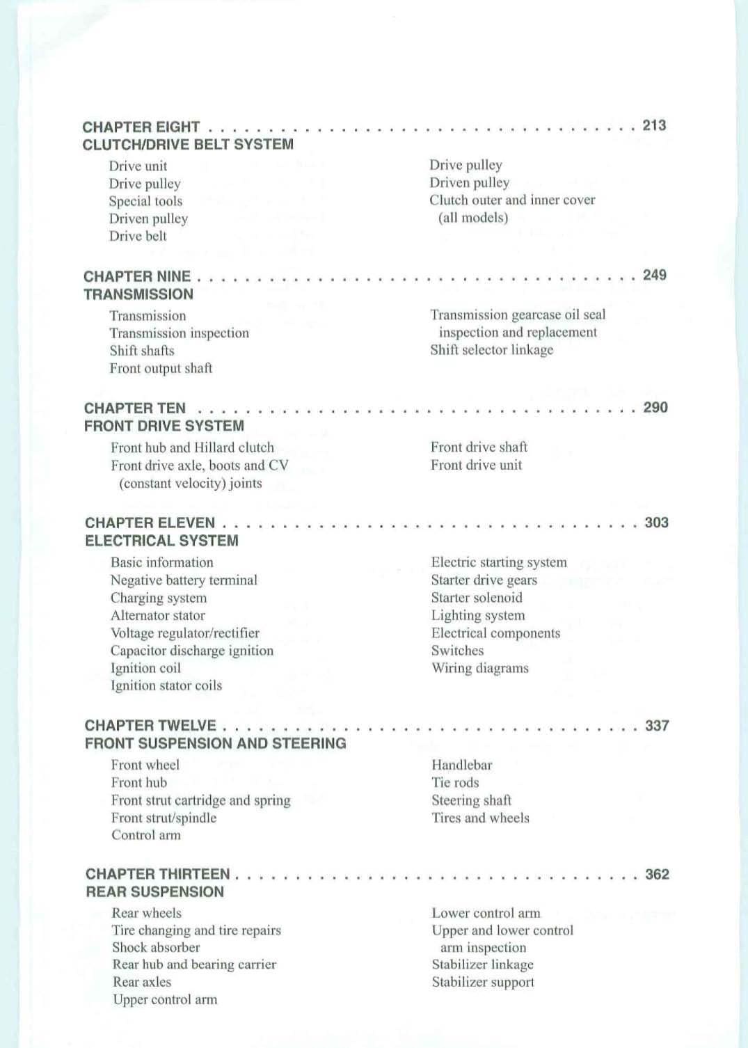Polaris Sportsman Xplorer 500 ATV Service Manual | 1996-2003 - sample page 8
