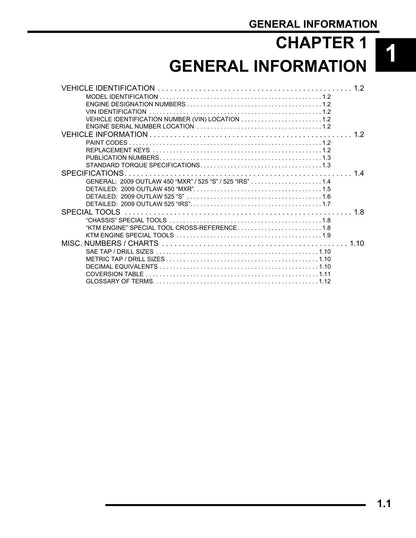 Polaris Outlaw 450 525 ATV Service Manual | 2009-2013 - sample page 2