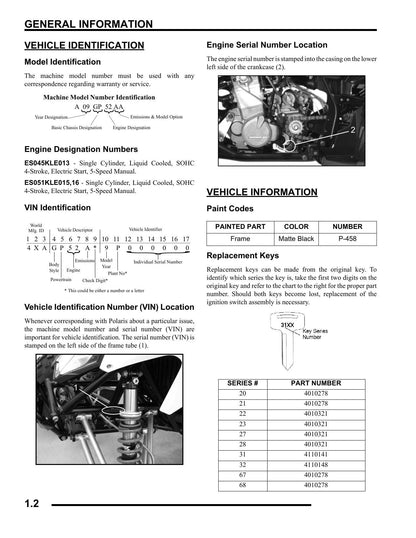 Polaris Outlaw 450 525 ATV Service Manual | 2009-2013 - sample page 3