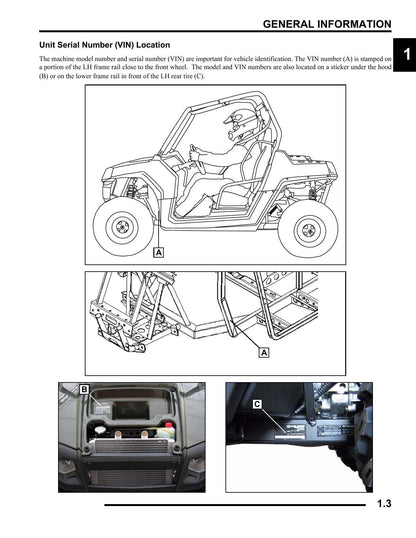 Polaris Ranger RZR UTV Service Manual | 2008-2012 - sample page 6