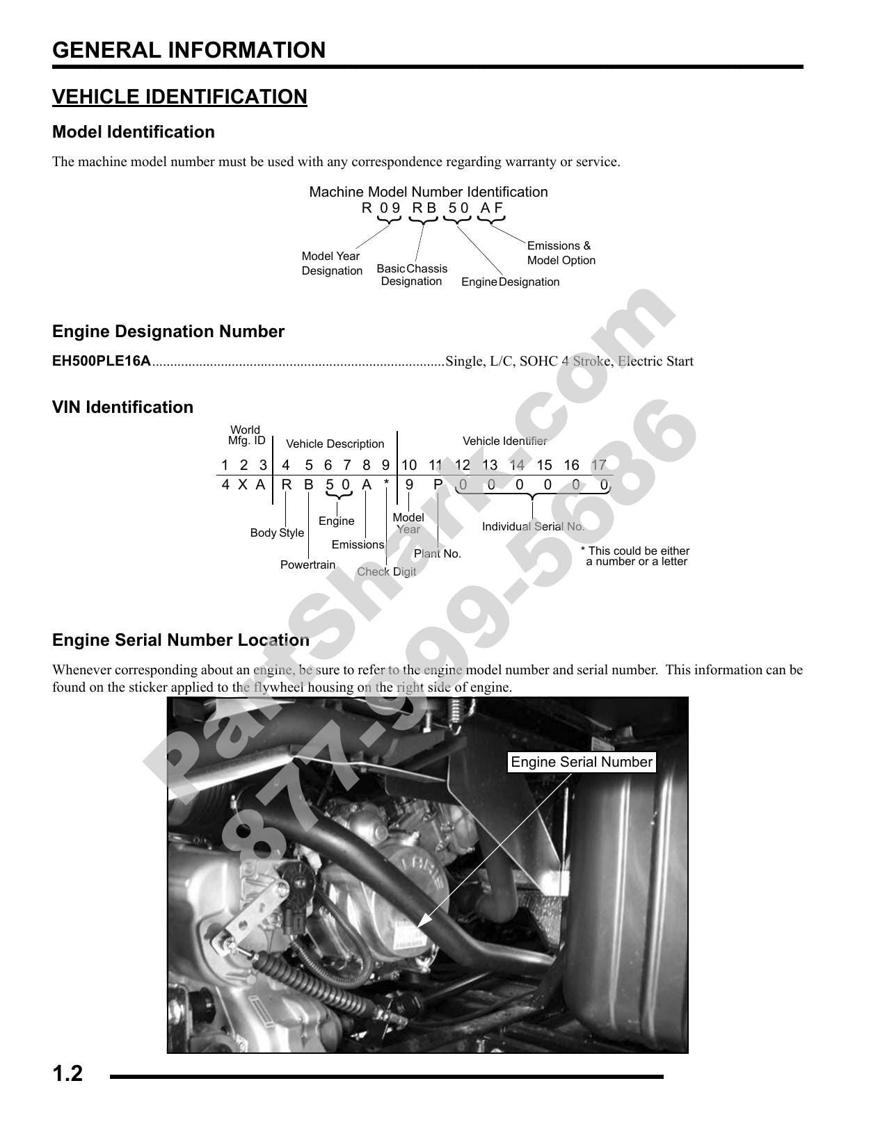 Polaris Ranger 500 2x4 UTV Service Manual | 2009-2013 - sample page 3