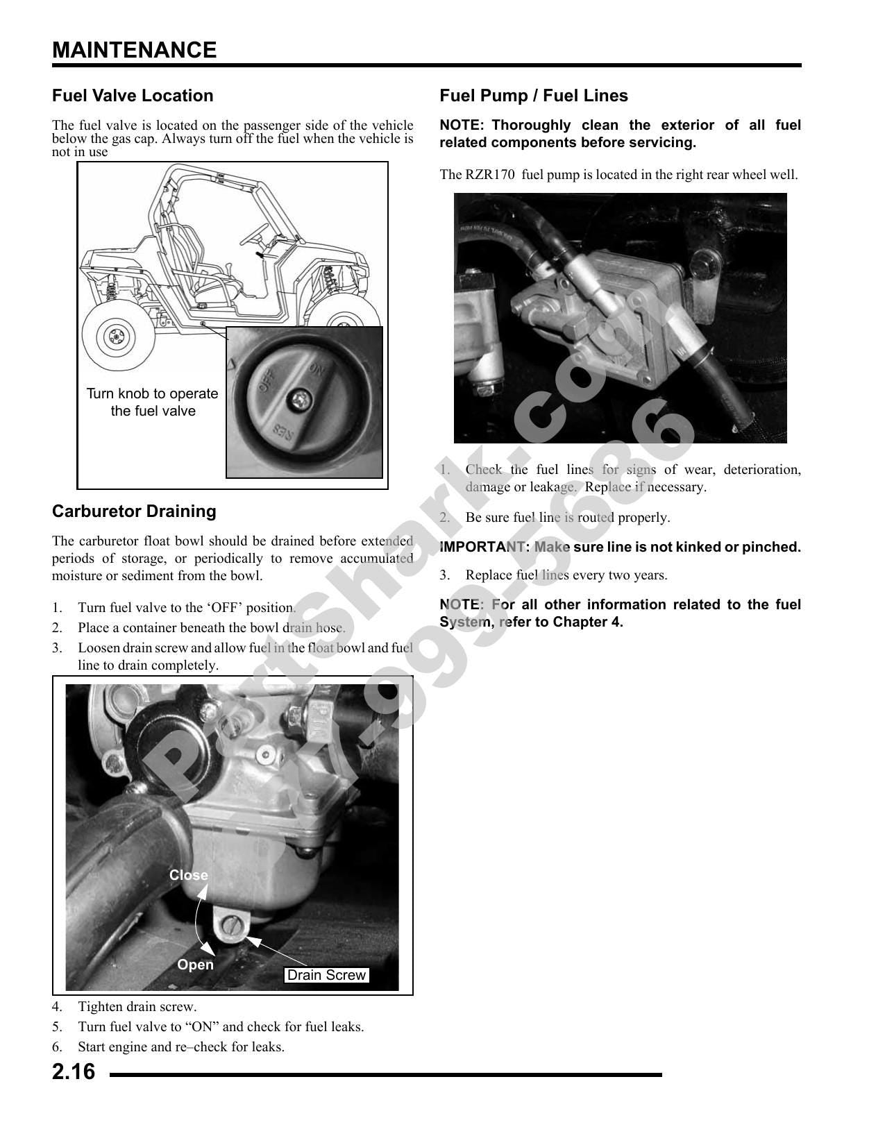 Polaris RZR 170 UTV Service Manual | 2009-2013 - sample page 8