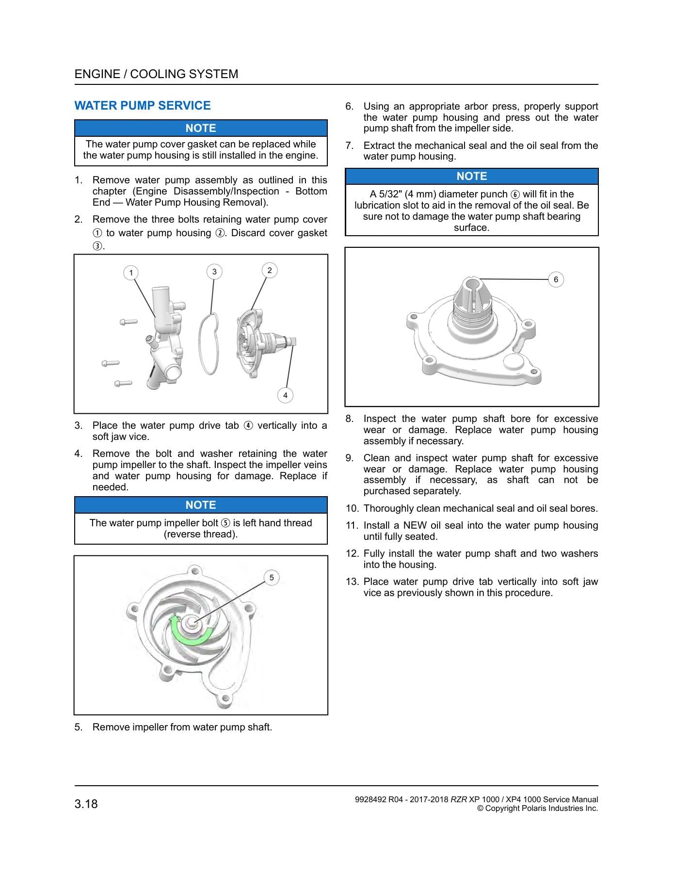Polaris RZR XP 1000 UTV Service Manual | 2017-2018 - sample page 4