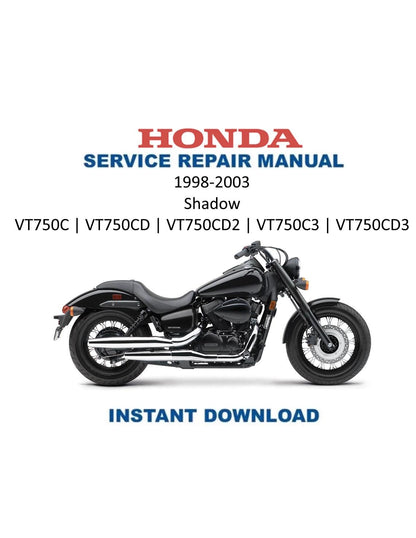 Honda VT750C Shadow ACE Motorcycle Service Manual | 1998-2003 - Service Manual PDF Instant Download