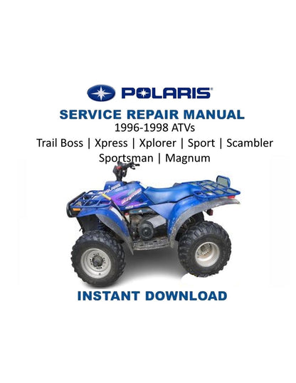Polaris ATVs Service Manual | 1996-1998 - Service Manual PDF Instant Download