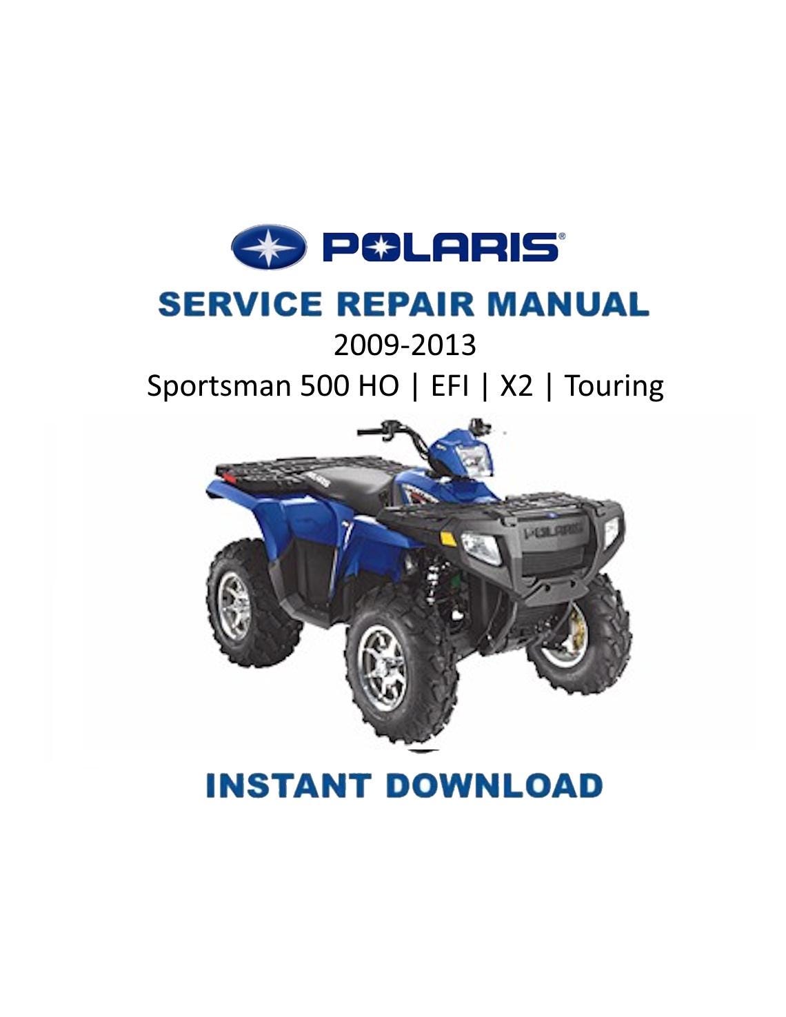 Polaris Sportsman 500 ATV Service Manual | 2009-2013 - Service Manual PDF Instant Download