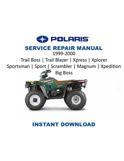 Polaris ATV All Models Service Manual | 1999-2000 - Service Manual PDF Instant Download