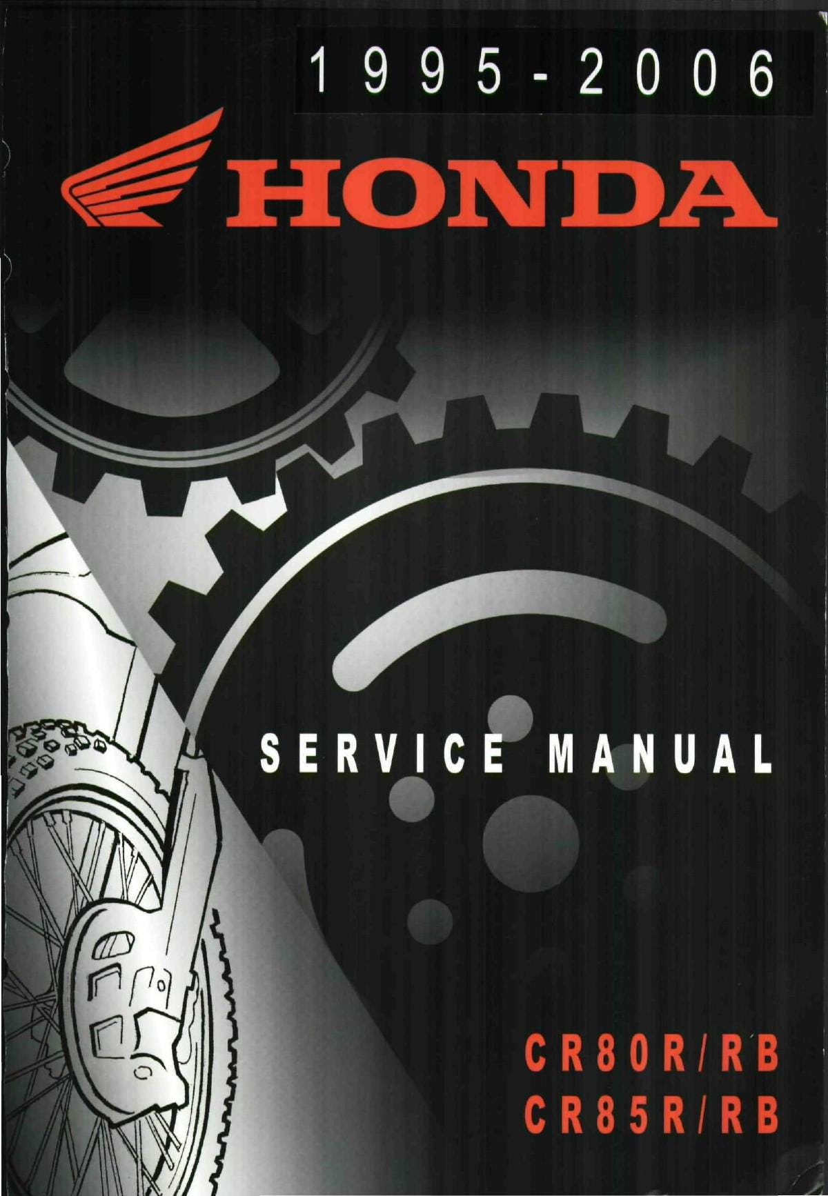 Honda CR80R CR85R Motorcycle Service Manual | 1995-2006 - sample page 2