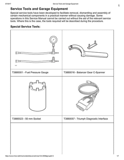 Triumph Thruxton R Motorcycle Service Manual | 2016-2020 - sample page 4