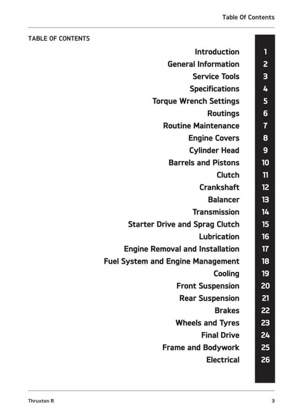 Triumph Thruxton R Motorcycle Service Manual | 2016-2020 - sample page 2