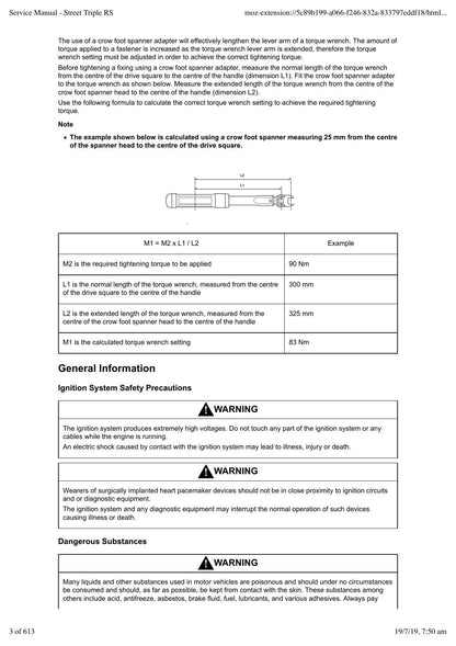 Triumph Street Triple RS Motorcycle Service Manual | 2017-2021 - sample page 5