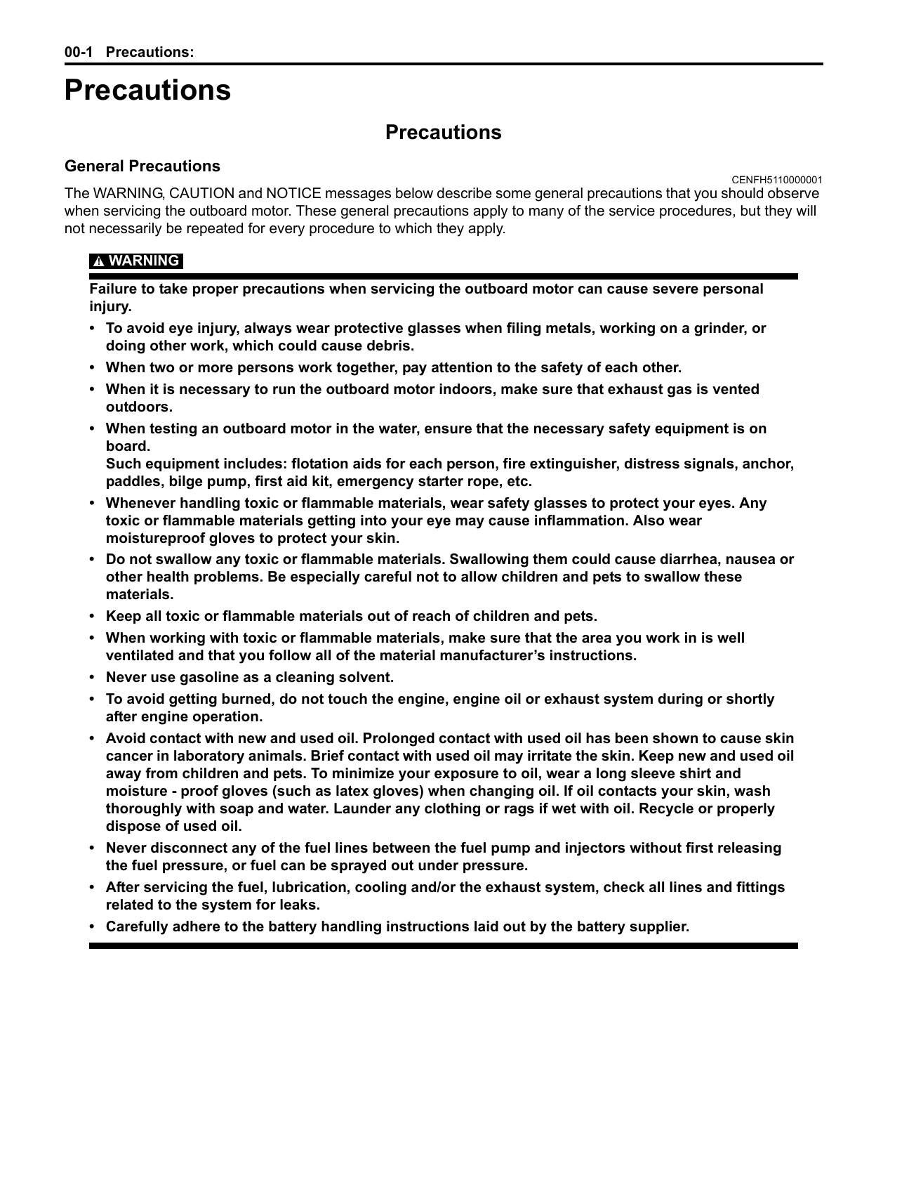 Suzuki DF200A Outboard Service Manual | 2014-2018 - sample page 9