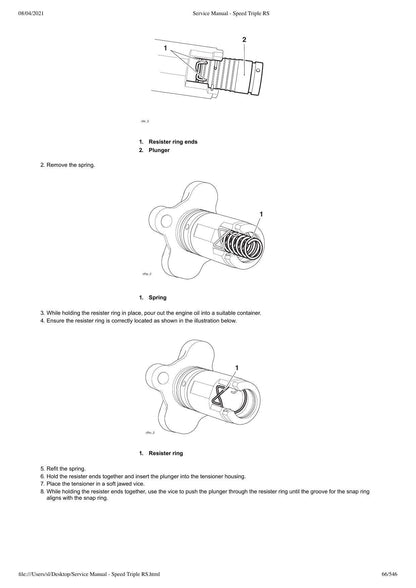 Triumph Speed Triple RS Motorcycle Service Manual | 2018-2022 - sample page 8