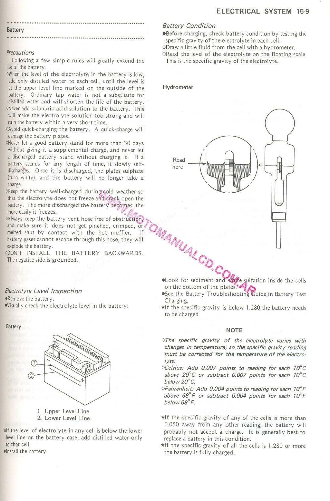 Kawasaki KLR250 Motorcycle Service Manual | 1984-2004 - sample page 8