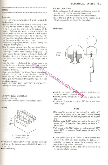 Kawasaki KLR250 Motorcycle Service Manual | 1984-2004 - sample page 8