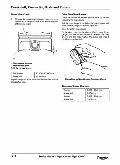 Triumph Tiger 800 800XC Motorcycle Service Manual | 2010-2014 - sample page 4