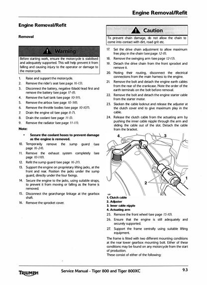 Triumph Tiger 800 800XC Motorcycle Service Manual | 2010-2014 - sample page 5