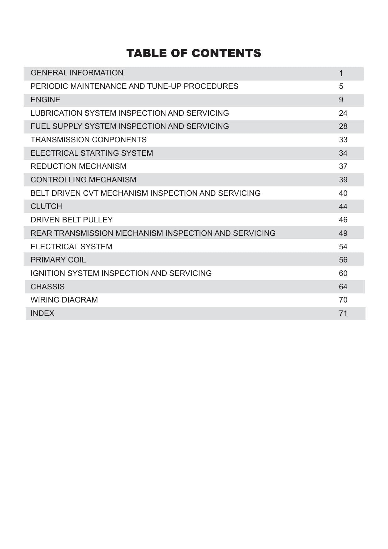 Maxxam 150 2R Buggy UTV Service Manual | 2007-2011 - sample page 6