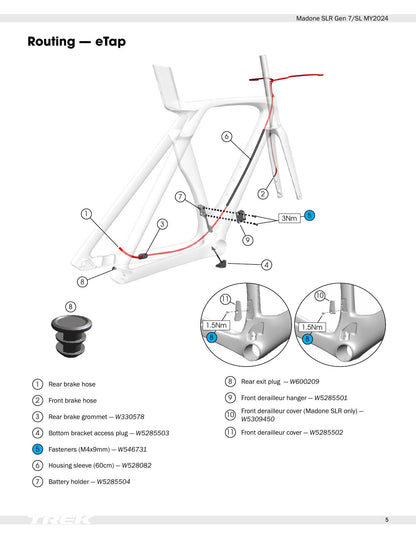 Trek Madone SLR Gen 7 SL Motorcycle Service Manual | 2024-2028 - sample page 7