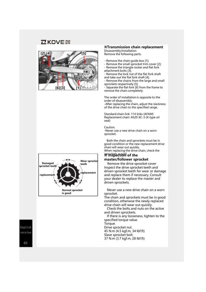 Kove 450 Rally Motorcycle Service Manual | 2023-2027 - sample page 4