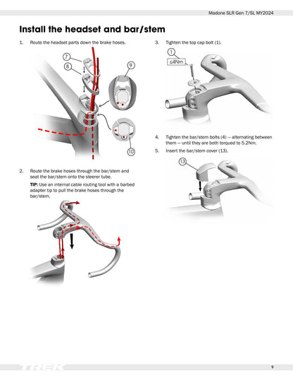 Trek Madone SLR Gen 7 SL Motorcycle Service Manual | 2024-2028 - sample page 9
