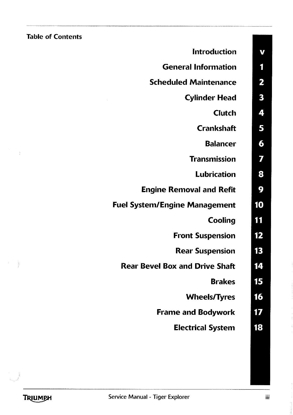 Triumph Tiger Explorer Motorcycle Service Manual | 2012-2016 - sample page 2
