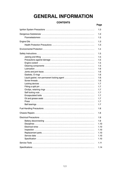Triumph Tiger 955 Motorcycle Service Manual | 2005-2009 - sample page 9