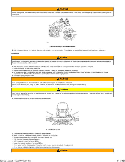 Triumph Tiger 900 Rally Pro Motorcycle Service Manual | 2020-2024 - sample page 8