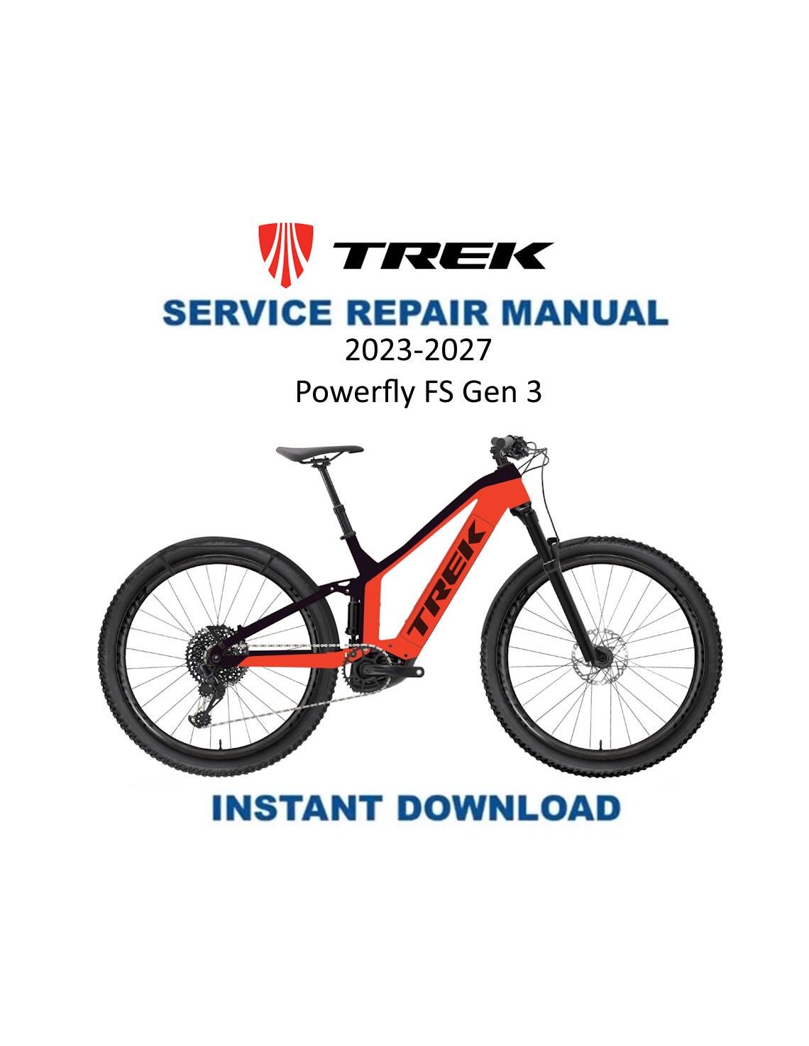 Trek Powerfly FS Motorcycle Service Manual | 2023-2027 - Service Manual PDF Instant Download