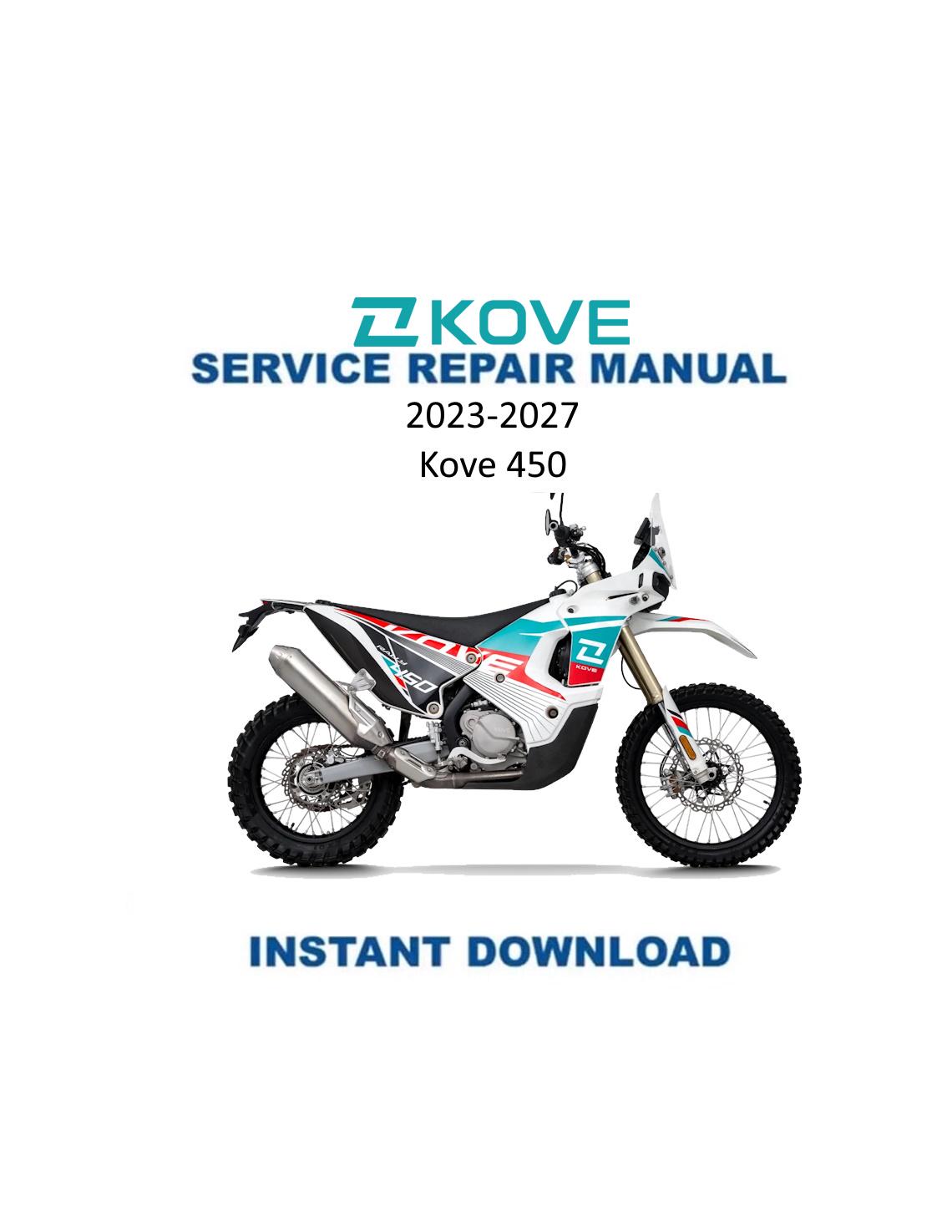 Kove 450 Rally Motorcycle Service Manual | 2023-2027 - Service Manual PDF Instant Download