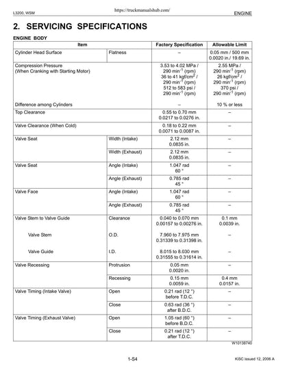 Kubota L3200 Tractor Service Manual | 2006-2010 - sample page 5