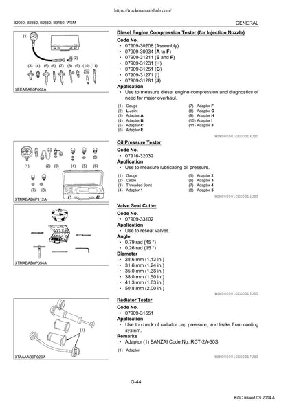 Kubota B2050 B2350 B2650 B3150 Tractor Service Manual | 2014-2018 - sample page 3
