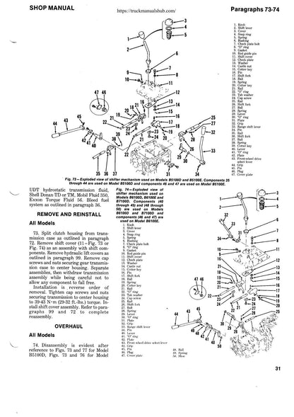 Kubota B5100 B6100 B7100 Tractor Service Manual | 1975-1979 - sample page 2