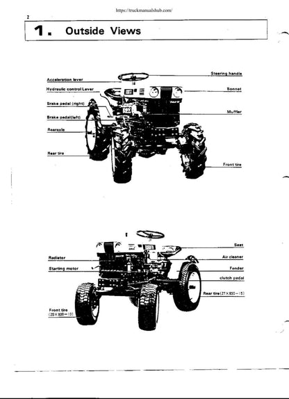 Kubota B6000 Tractor Service Manual | 1972-1976 - sample page 4