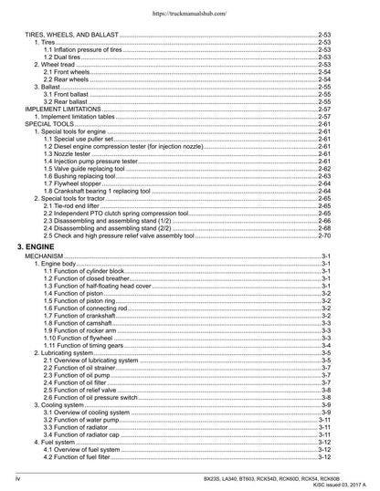 Kubota BX23S LA340 BT603 Service Manual | 2017-2021 - sample page 10