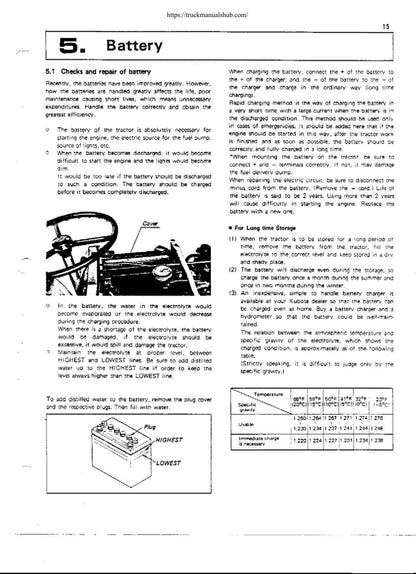 Kubota B6000 Tractor Service Manual | 1972-1976 - sample page 9