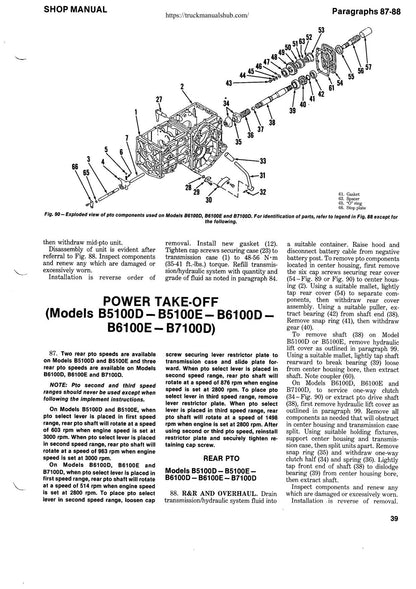 Kubota B5100 B6100 B7100 Tractor Service Manual | 1975-1979 - sample page 10