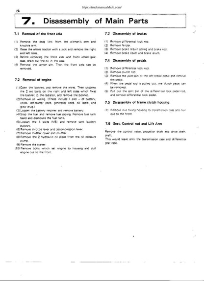 Kubota B6000 Tractor Service Manual | 1972-1976 - sample page 10