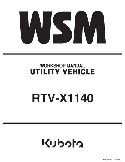Kubota RTV-X1140 UTV Service Manual | 2015-2019 - sample page 2