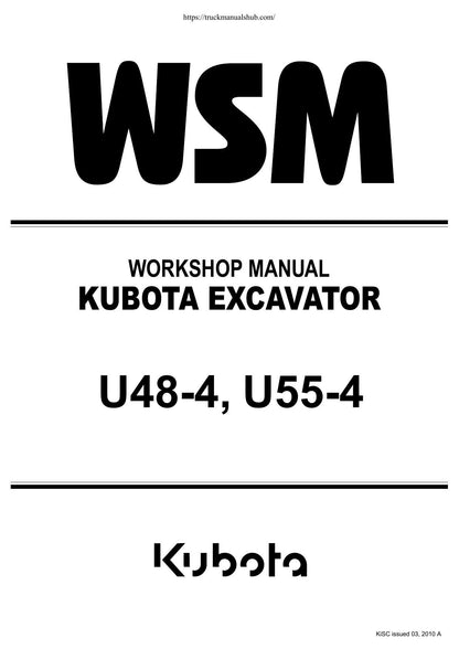 Kubota U48-4 U55-4 Excavator Service Manual | 2010-2014 - sample page 2